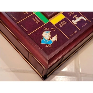 Juego de mesa Monopoly Edición Coleccionista Franklin Mint Madera Caoba Vidrio imagen 5