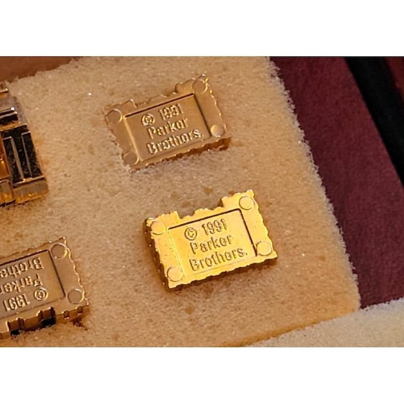 Juego de mesa Monopoly Edición Coleccionista Franklin Mint Madera Caoba Vidrio imagen 17