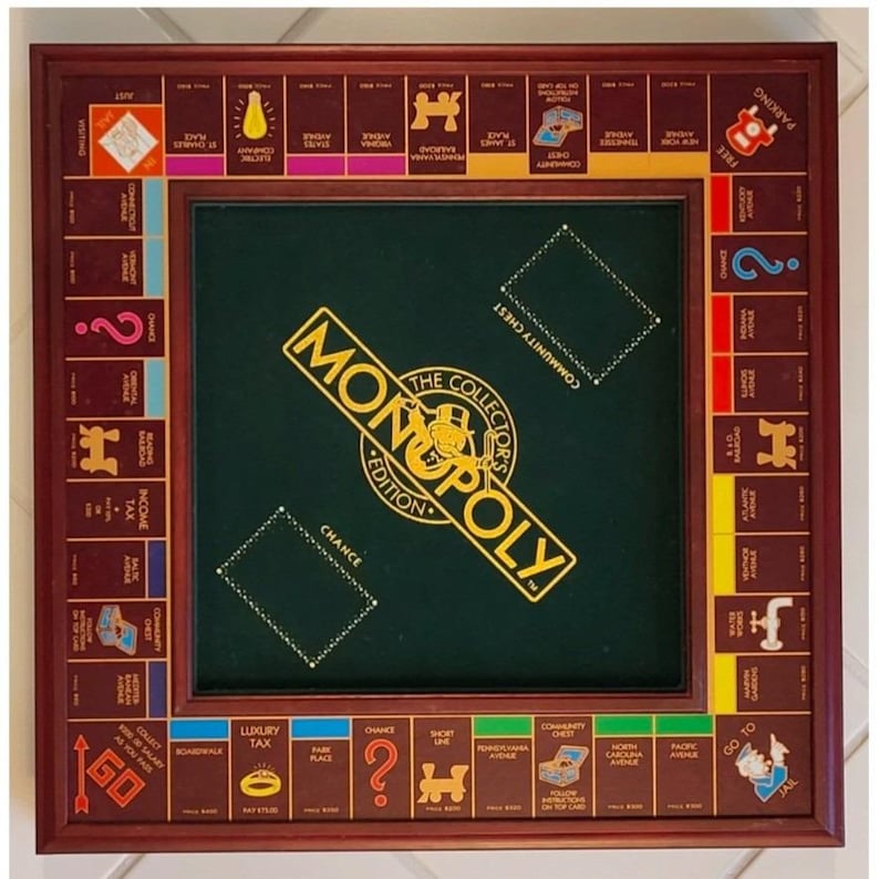 Juego de mesa Monopoly Edición Coleccionista Franklin Mint Madera Caoba Vidrio imagen 1