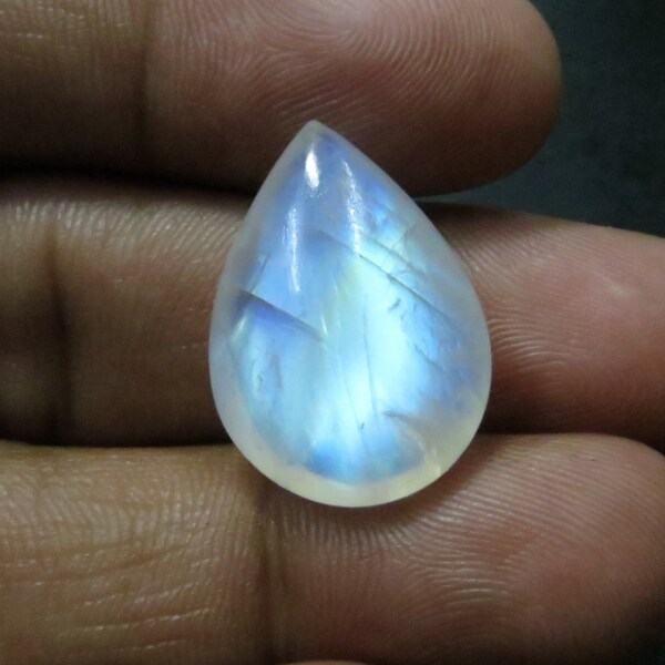 Rainbow Moon Stone Top Quality Full Flashy Fire  Pears Shape Briolett Size 16X21 mm