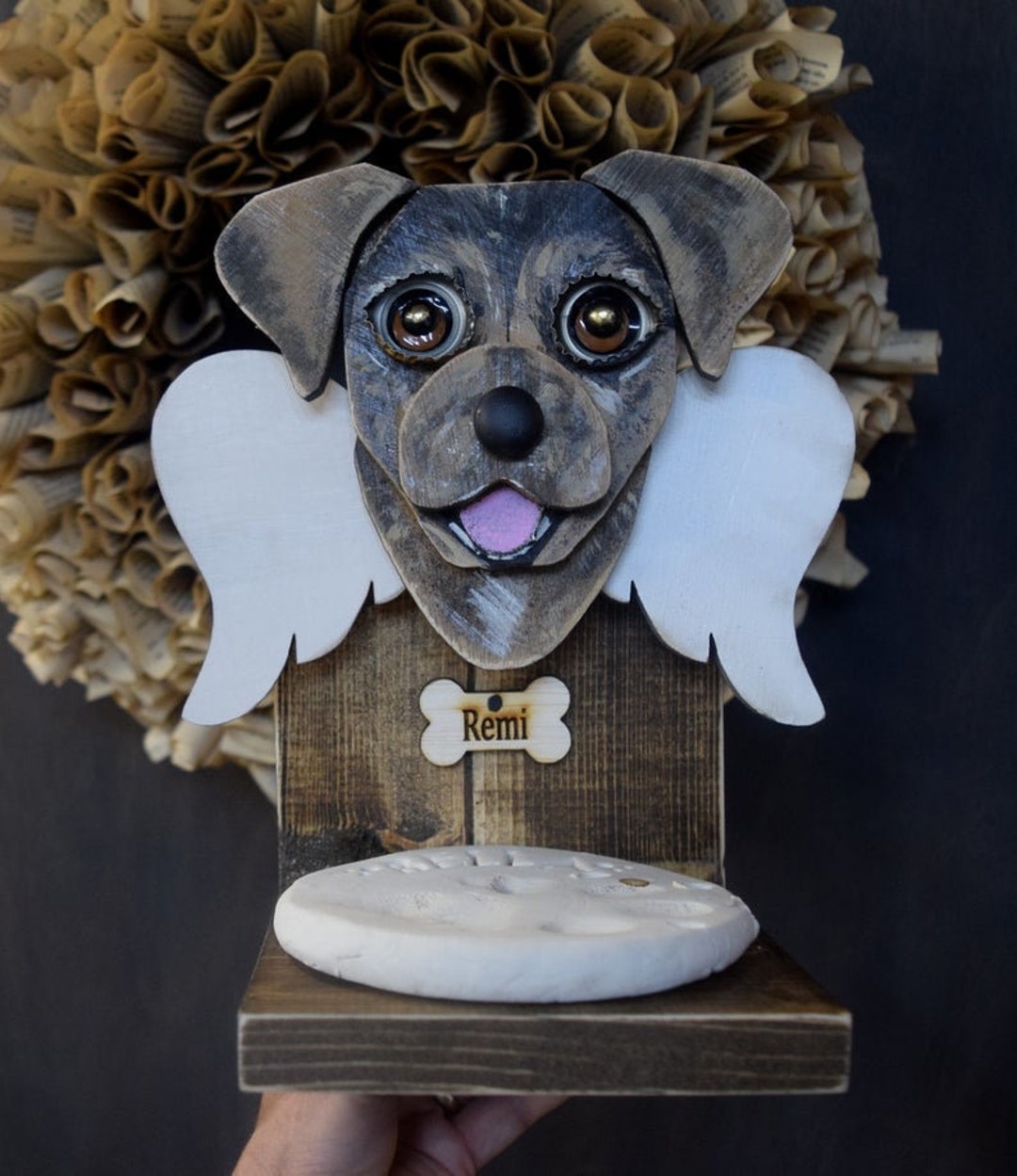 Custom Dog Memorial, Paw Shelf for Your Pet, Personal Pet Memorial for