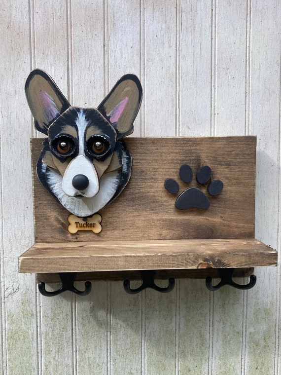 Etsy wooden dog leash holder hotsell