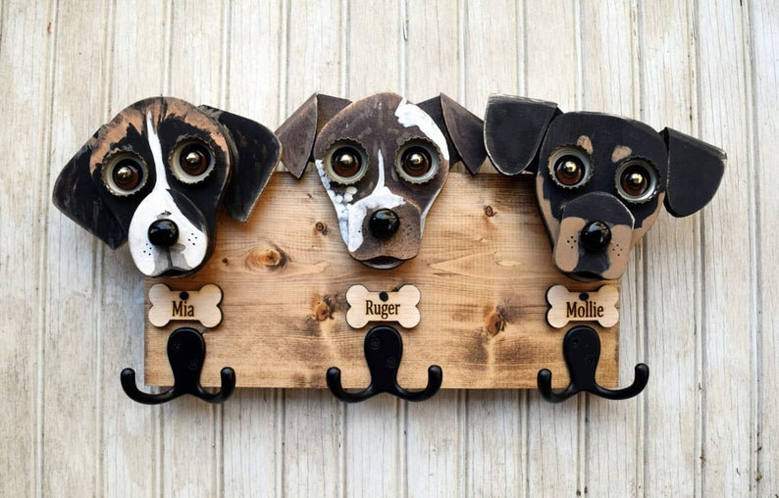 Custom Dog Leash Holder 3 Dog Leash Holder. Handmade Leash Etsy