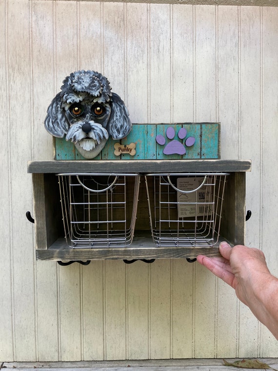 Custom Dog Leash Holder With Shelf and Baskets Dogs Leash Holder Combination. Handmade Leash Holder With Shelf and Hooks Etsy Canada