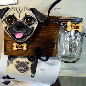 Custom Dog leash holder,  Dog Leash holder. Handmade Leash Holder of your dog
