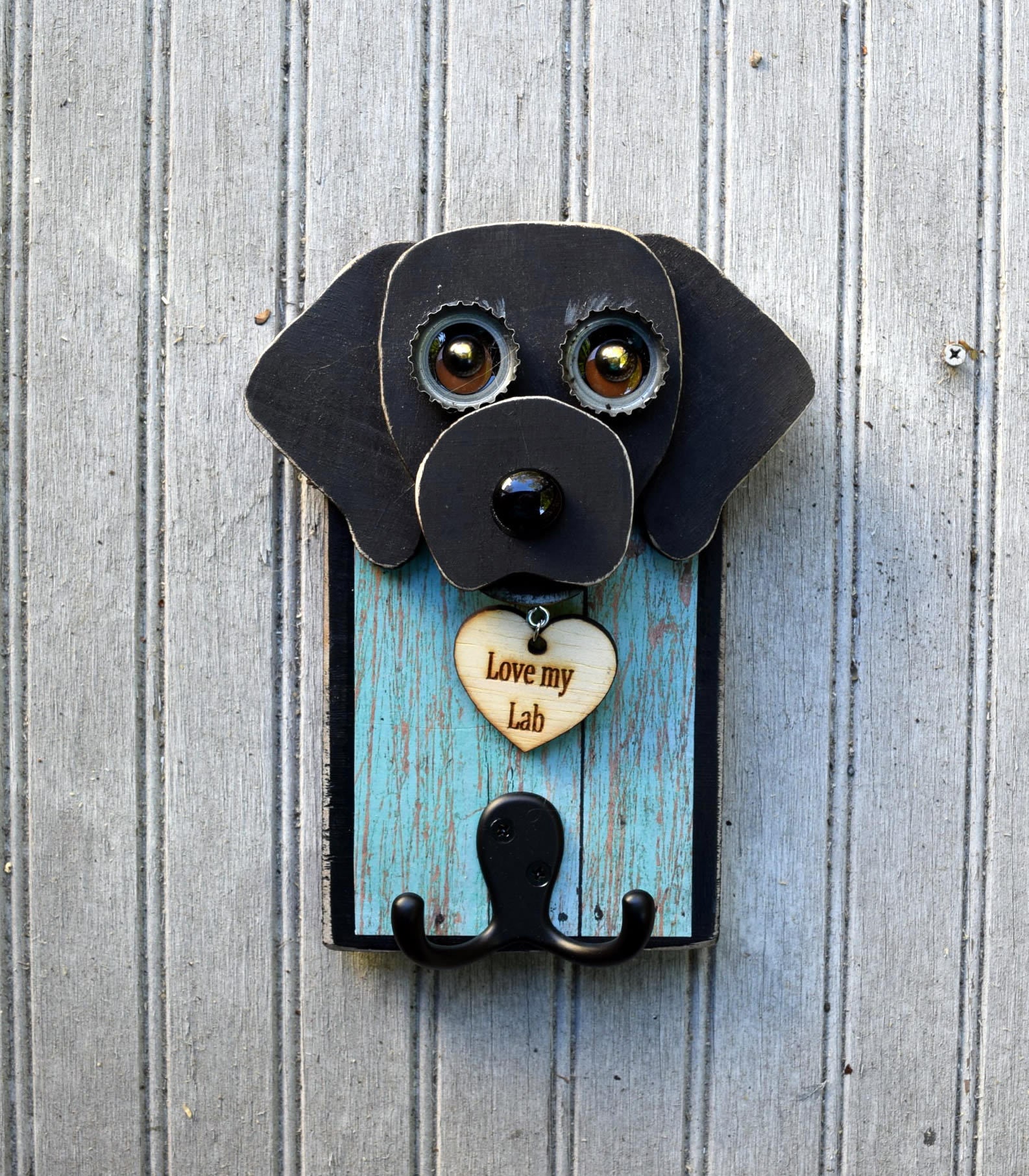 Dog Leash Holder Reclaimed Wood Lab Leash Holder Handmade Etsy