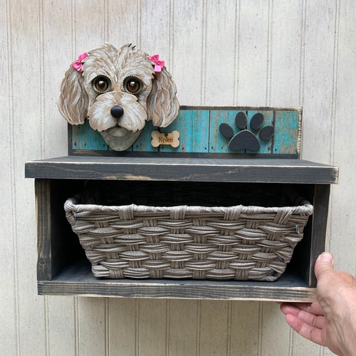 Custom Dog Leash Holder With Shelf. Dogs Leash Holder Etsy
