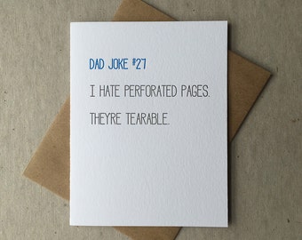 Letterpress dad joke card #27 (#DAD027)