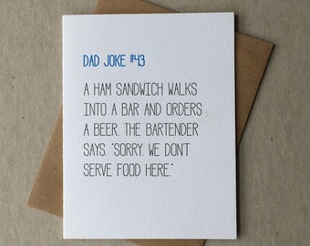 Letterpress dad joke card #43 (#DAD043)