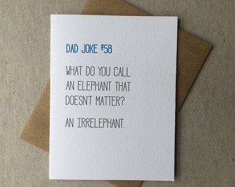 Letterpress dad joke card #58 (#DAD058)