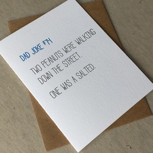 Letterpress dad joke card 74 DAD074 image 2