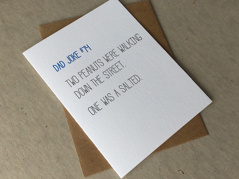 Letterpress dad joke card 74 DAD074 image 2