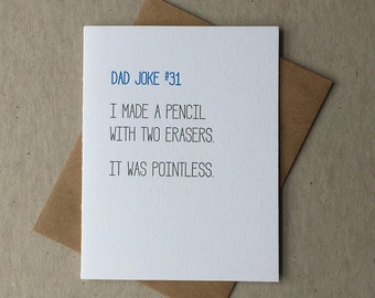 Letterpress dad joke card #31 (#DAD031)