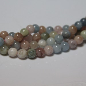 Beryl 8mm smooth round beads 16&quot; length full strand