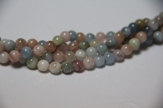 Beryl 8mm smooth round beads 16" length full strand