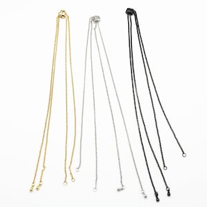 Loop Chain With CZ Stopper DIY Attachable & Adjustable Necklace