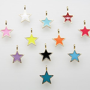 Enamel 20mm Star Pendant