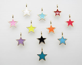 Enamel 20mm Star Pendant