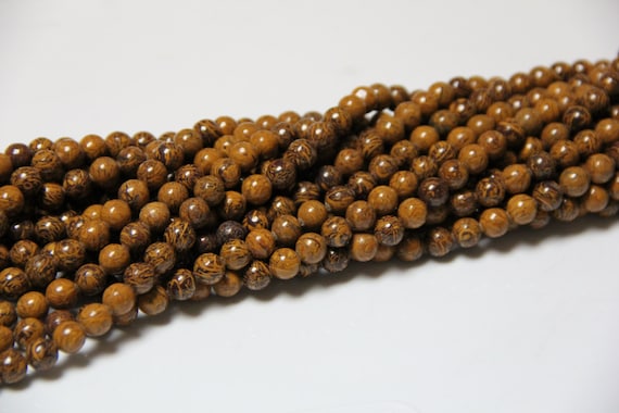 Oak Jasper 8mm smooth round beads 16" length full strand