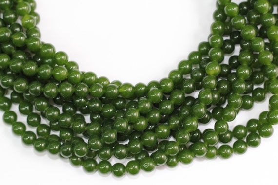 Taiwan Jade(dyed) 8mm smooth round beads 16" length full strand