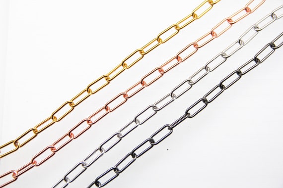 Brass Paper Clip Chain 7x17mm