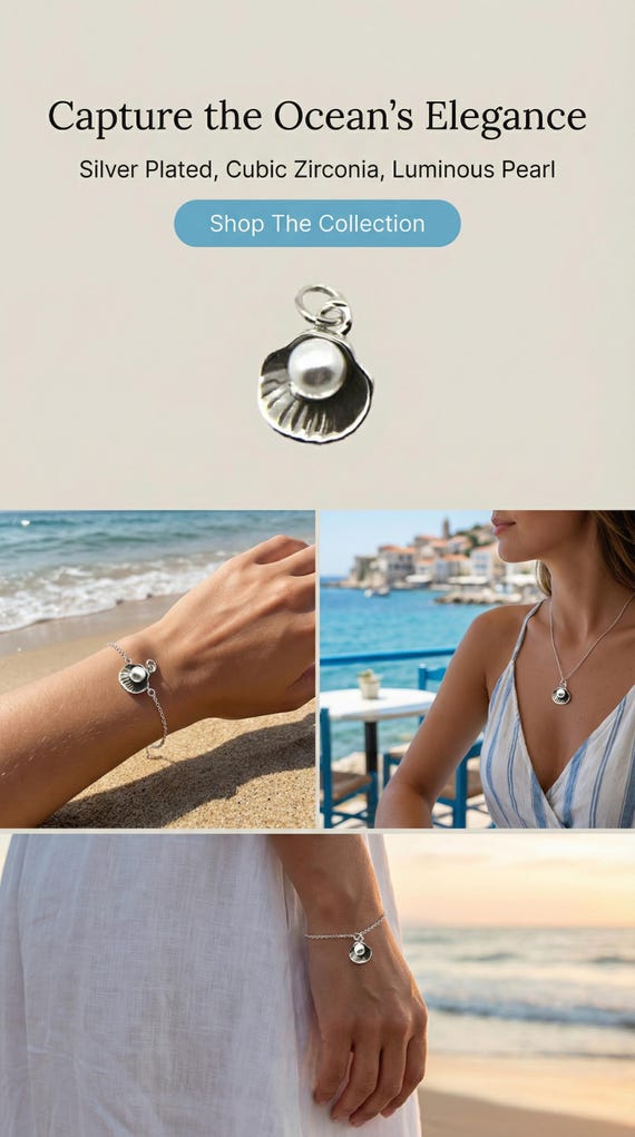 CZ Micro Pave Ocean Series Charm