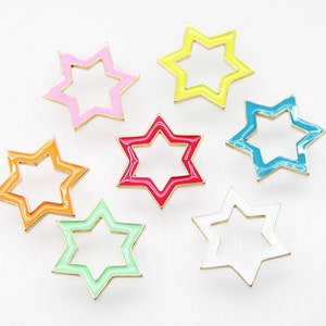 Enamel 26mm Star of David Connector