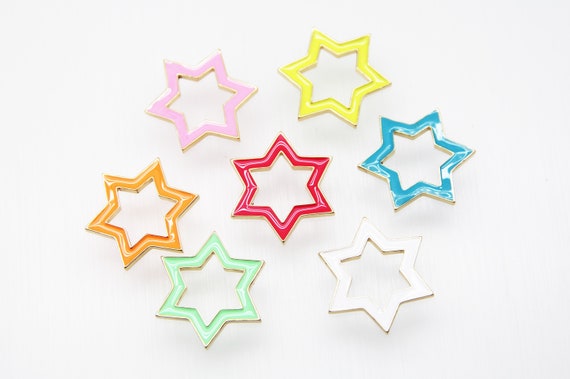 Enamel 26mm Star of David Connector