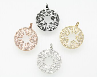 CZ Micro Pave 36mm  Pendant
