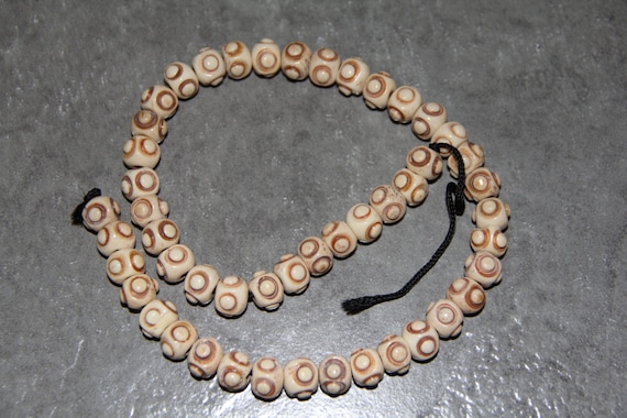 Buffalo Bone Cube Beads, 18" long full strand