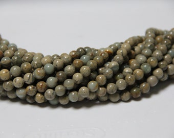 Impression Jasper 8mm smooth round beads 16" length full strand