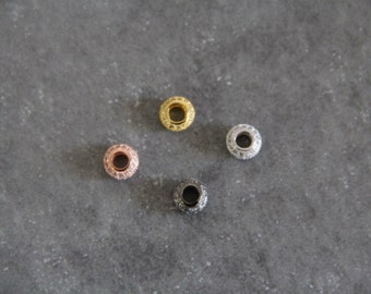 CZ Micro Pave 4x8mm Roundel  Beads