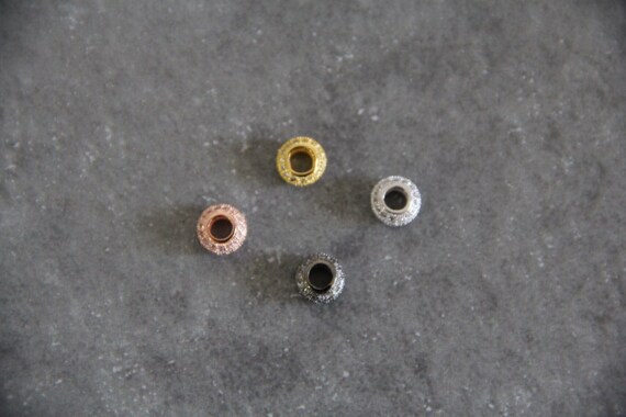 CZ Micro Pave 4x8mm Roundel  Beads