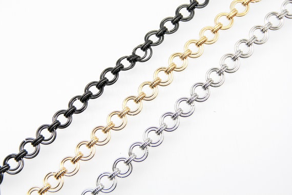 Brass  Double Ring Chain 13mm