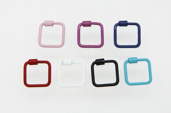 Enamel 18x18mm Square Screw Clasp Carabiner