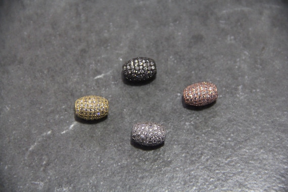 CZ Micro Pave 8x12mm  Oval  Beads