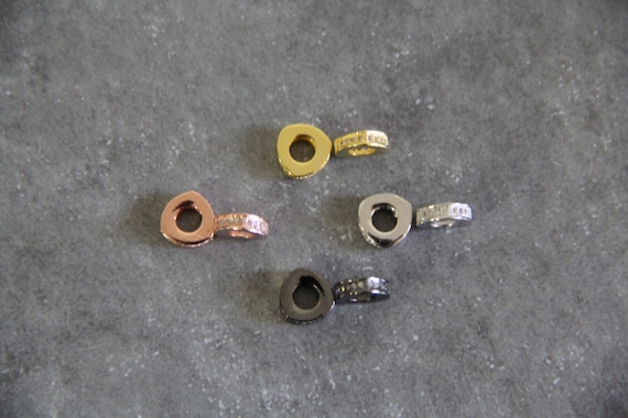 CZ Micro Pave 9mm Triangle Spacer  Beads