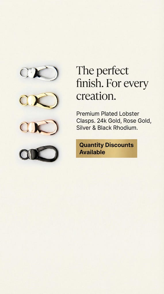 Plain Brass 7x20mm Lobster Clasp