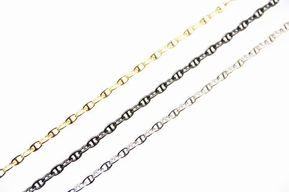 Brass Pig Mouth Chain 5x8mm