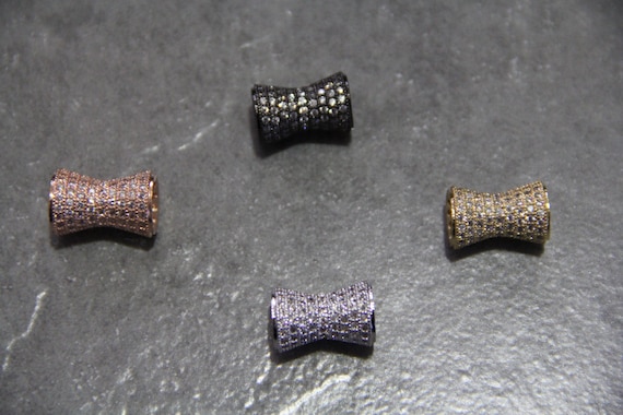 CZ Micro Pave 11x17mm  Bicone Beads