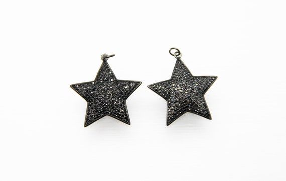 CZ Micro Pave 30mm Star Pendant
