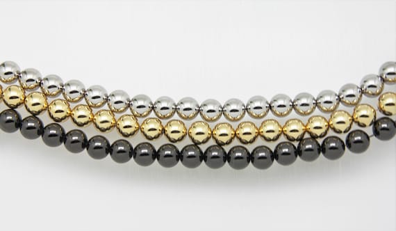 90 Pieces Brass 10mm Round beads 32" Length Strand