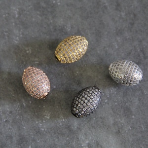 CZ Micro Pave 11x16mm  Oval  Beads