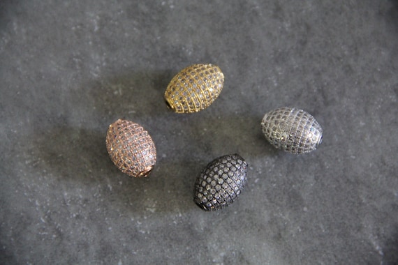 CZ Micro Pave 11x16mm  Oval  Beads