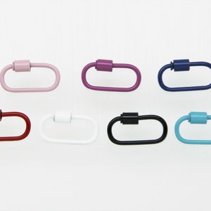 Enamel 13x26mm Oval Screw Clasp Carabiner