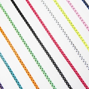 Cadena de caja de latón esmaltado de 3 mm