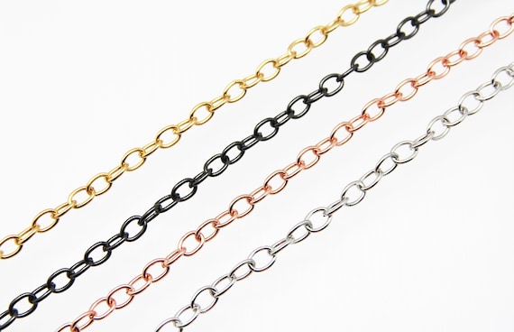 Brass Oval Chain 7x10mm