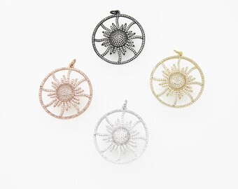 CZ Micro Pave 36mm  Pendant