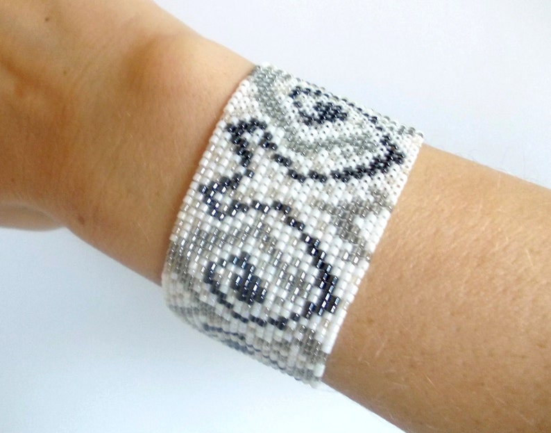 YELUWA Bracciale Della Promessa Mignolo Per Coppie - 2 Pezzi, Nero E Bianco, Con Perline Di Agata E Howlite, Codice Morse Ti Amo, Regalo Per Fidanzati E Amici - 3