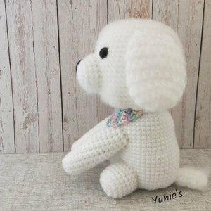 Crochet dog pattern : Bichon Frise , crochet amigurumi, amigurumi dog image 5